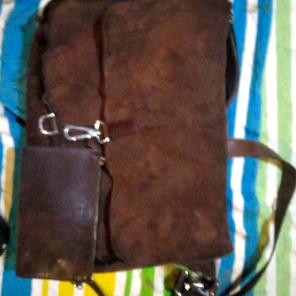 Fur lined shoulder bag